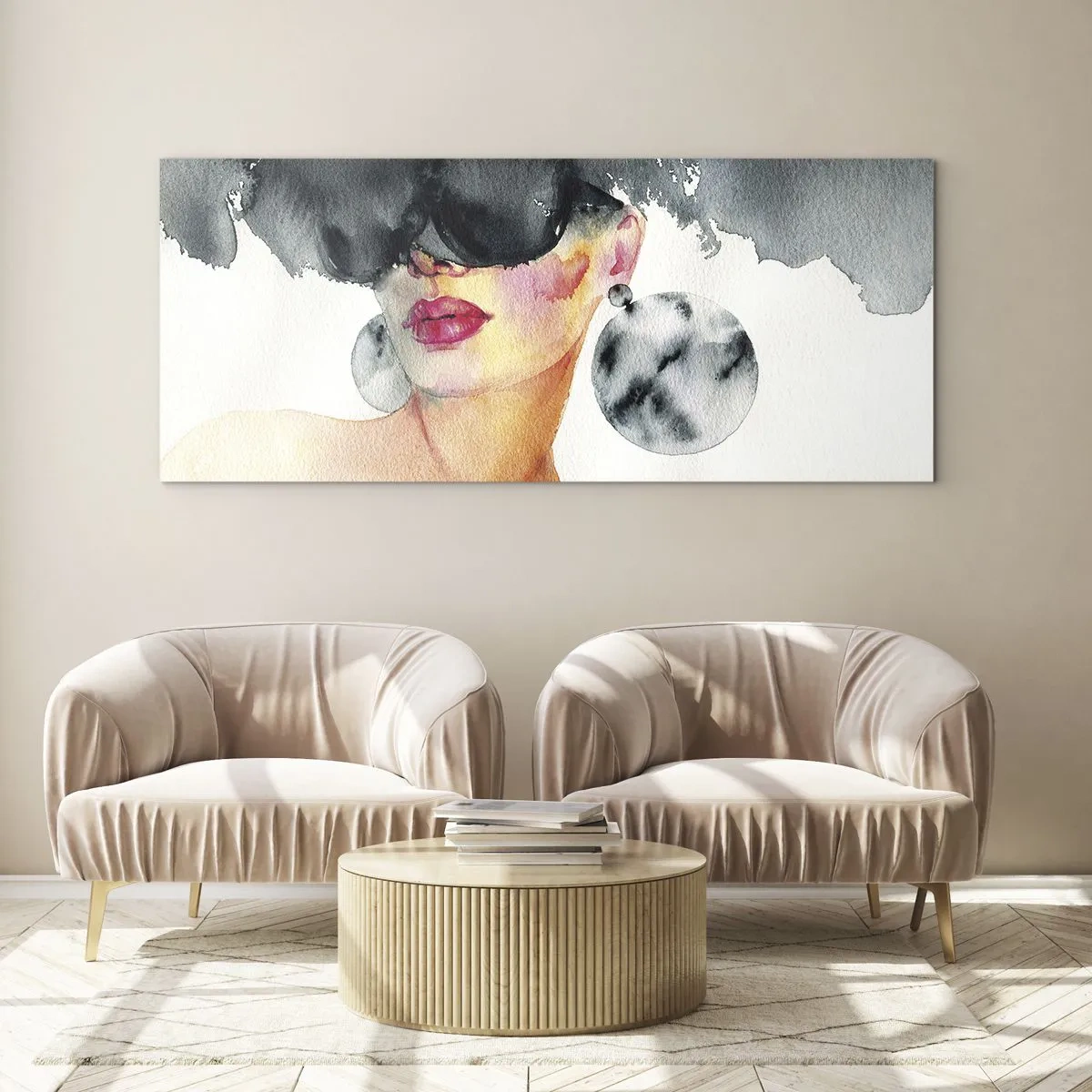 Tablou pe sticlă - Secretul eleganței - 140x50 cm