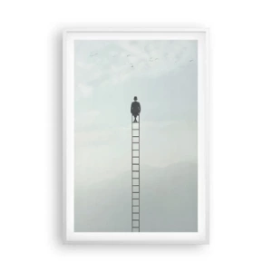 Poster în ramă albă - Fii deasupra - 61x91 cm