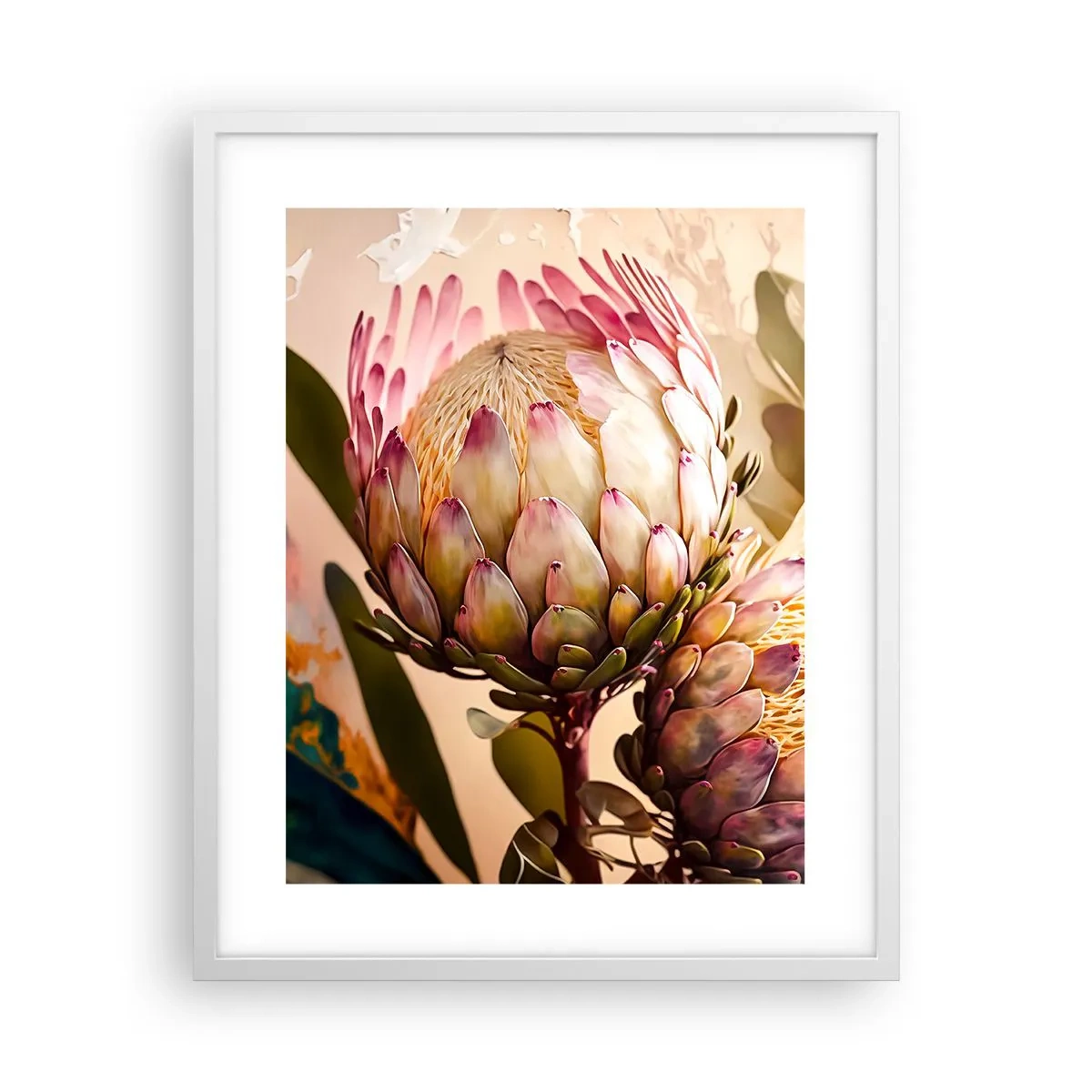 Poster în ramă albă - Îmbrățișare cu tandrețe - 40x50 cm