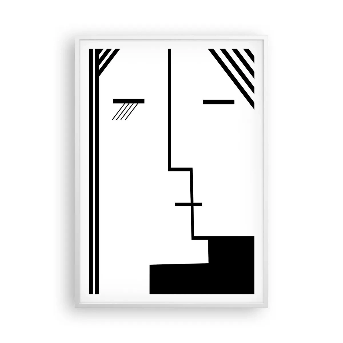 Poster în ramă albă - Doar un sărut - 70x100 cm