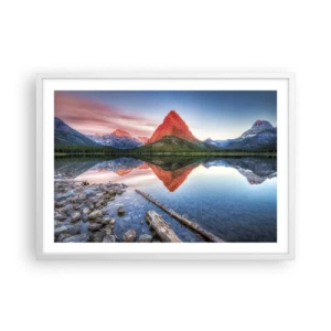 Poster în ramă albă - Căldură și frig - 70x50 cm