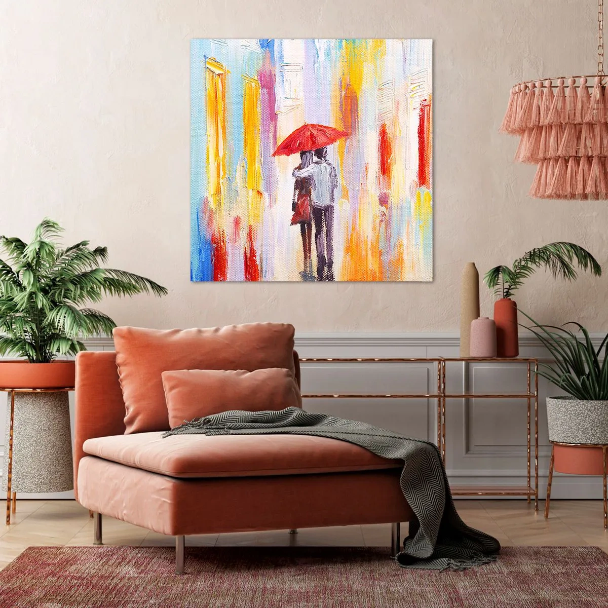 Tablou pe pânză - Să plouă în continuare - 40x40 cm