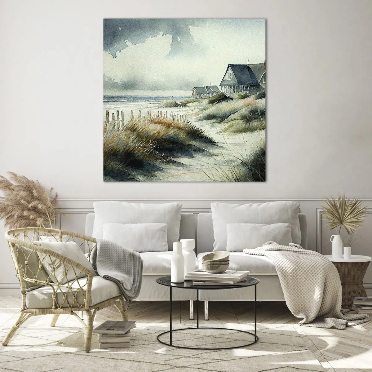 Tablou pe sticlă - Departe de agitație - 50x50 cm