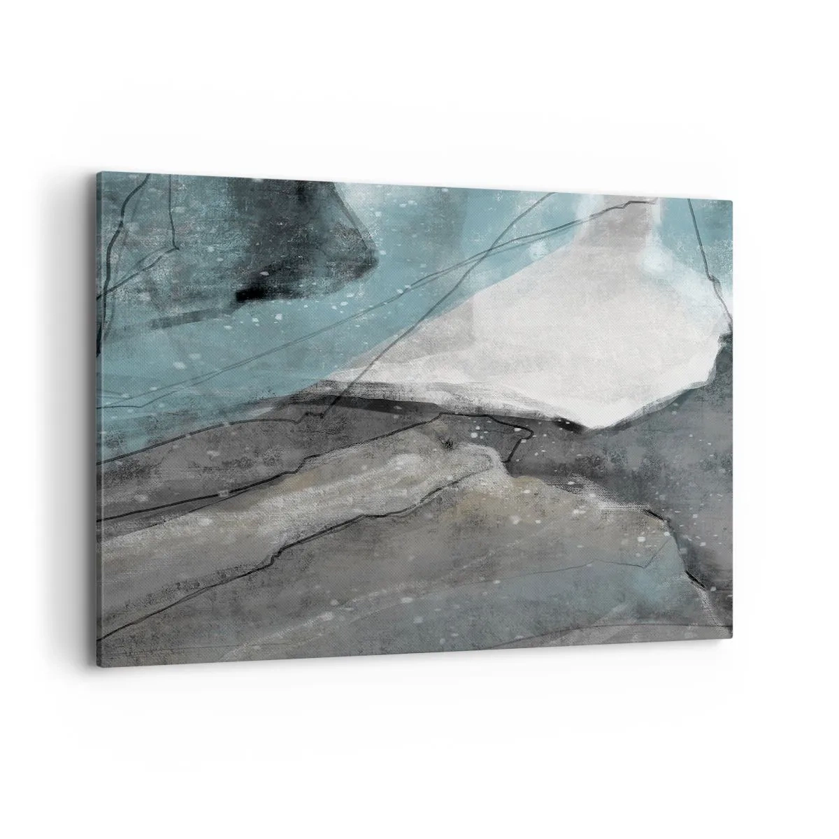 Tablou pe pânză - Abstracție: roci și gheață - 120x80 cm