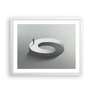 Poster în ramă albă - Înțelegi ceva? - 50x40 cm
