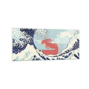 Tablou pe sticlă - Din inspirații japoneze - 120x50 cm