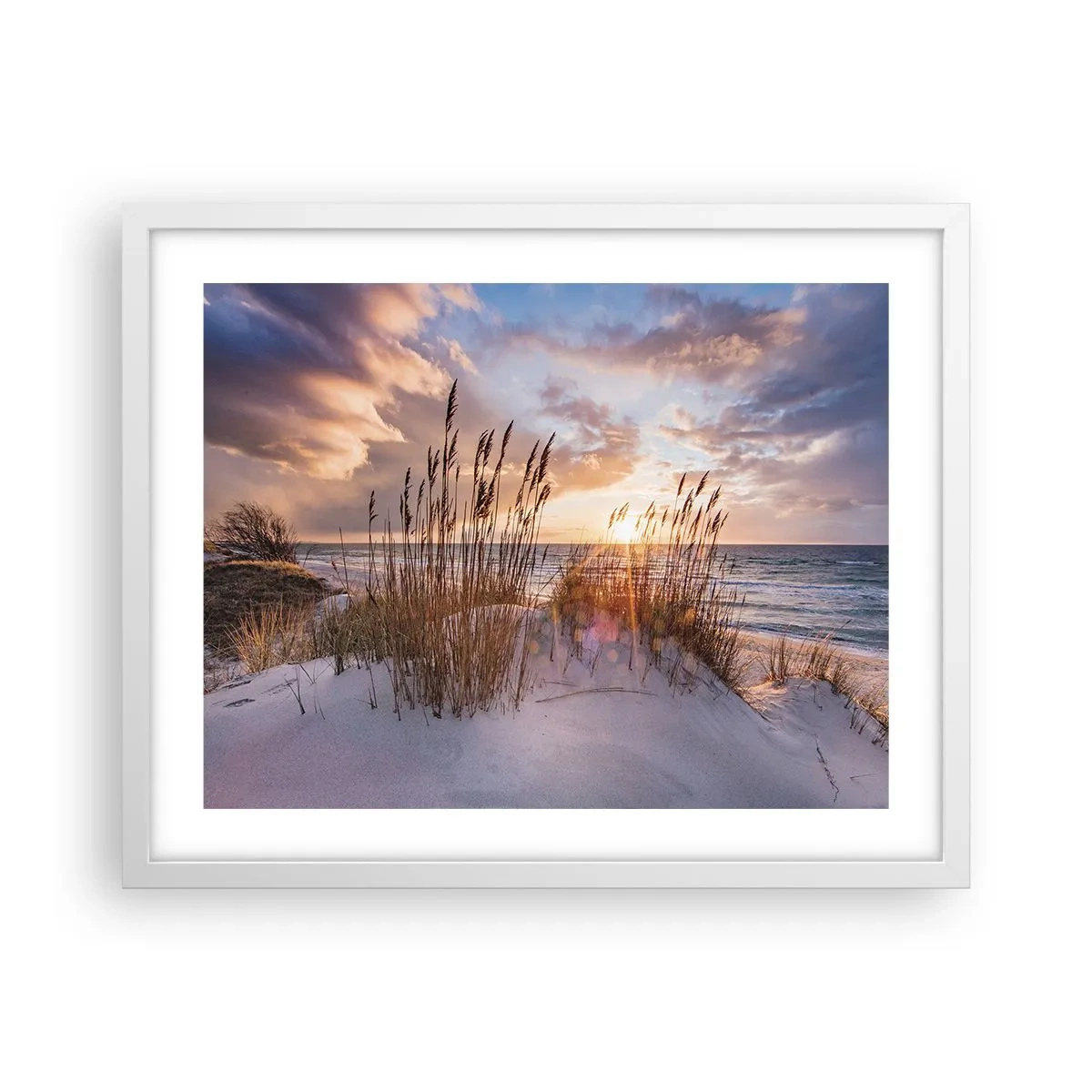 Poster în ramă albă - Adio soare și vânt - 50x40 cm