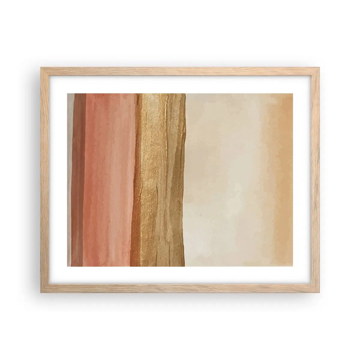 Poster în ramă de stejar deschis - Compoziție verticală - 50x40 cm