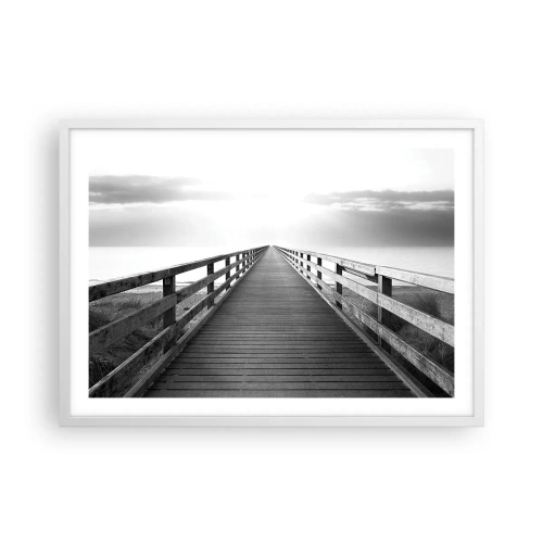 Poster în ramă albă - Departe, departe... - 70x50 cm