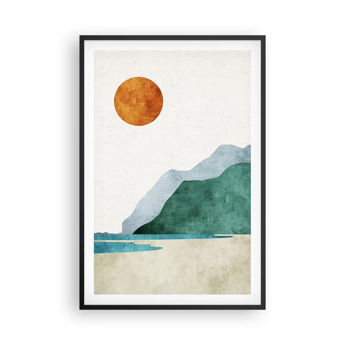 Poster în ramă neagră - Peisaj așa cum ar trebui să fie - 61x91 cm