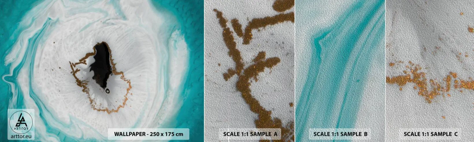Mostră tapet Premium Sand - Pătrunde înăuntru - Abstracția, Bucată, Piatră - 100x30 cm