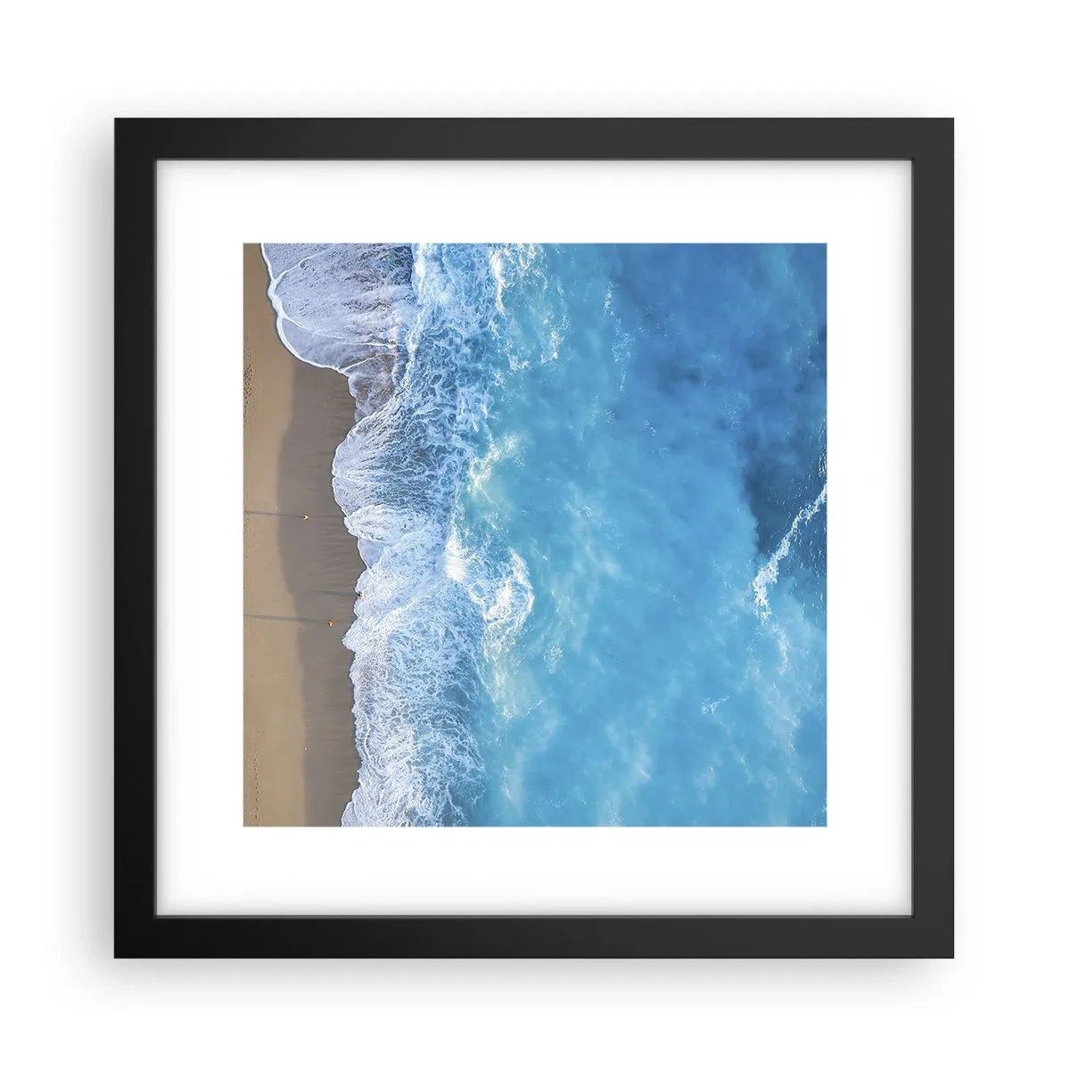 Poster în ramă neagră - Puterea albastrului - 30x30 cm