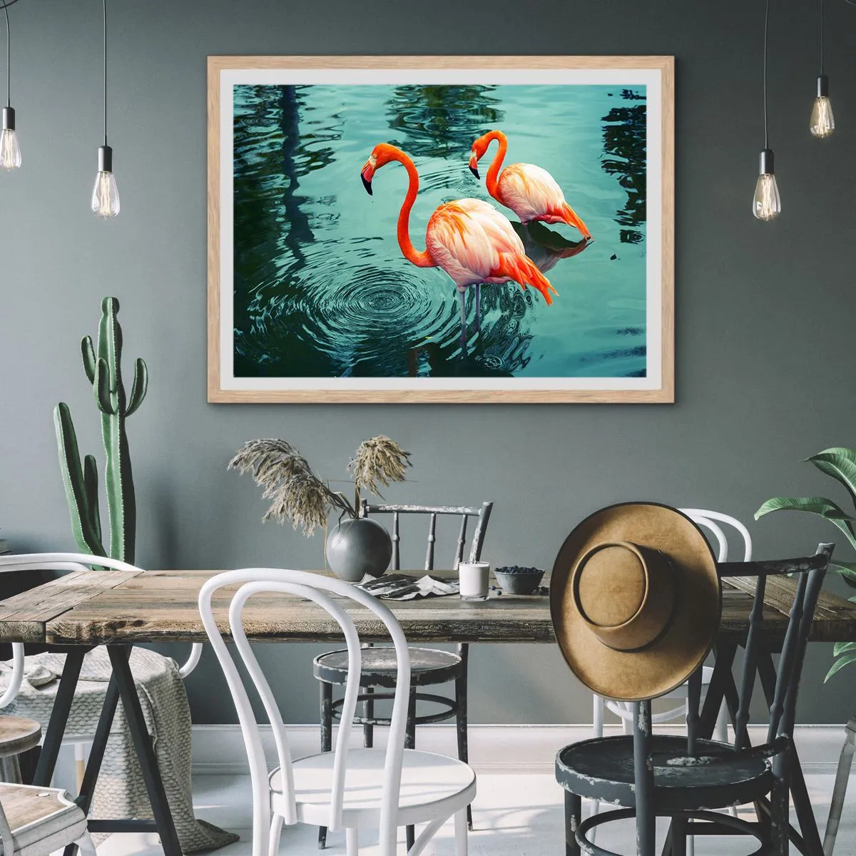 Poster în ramă de stejar deschis - Suntem bune de revistele de modă - 100x70 cm