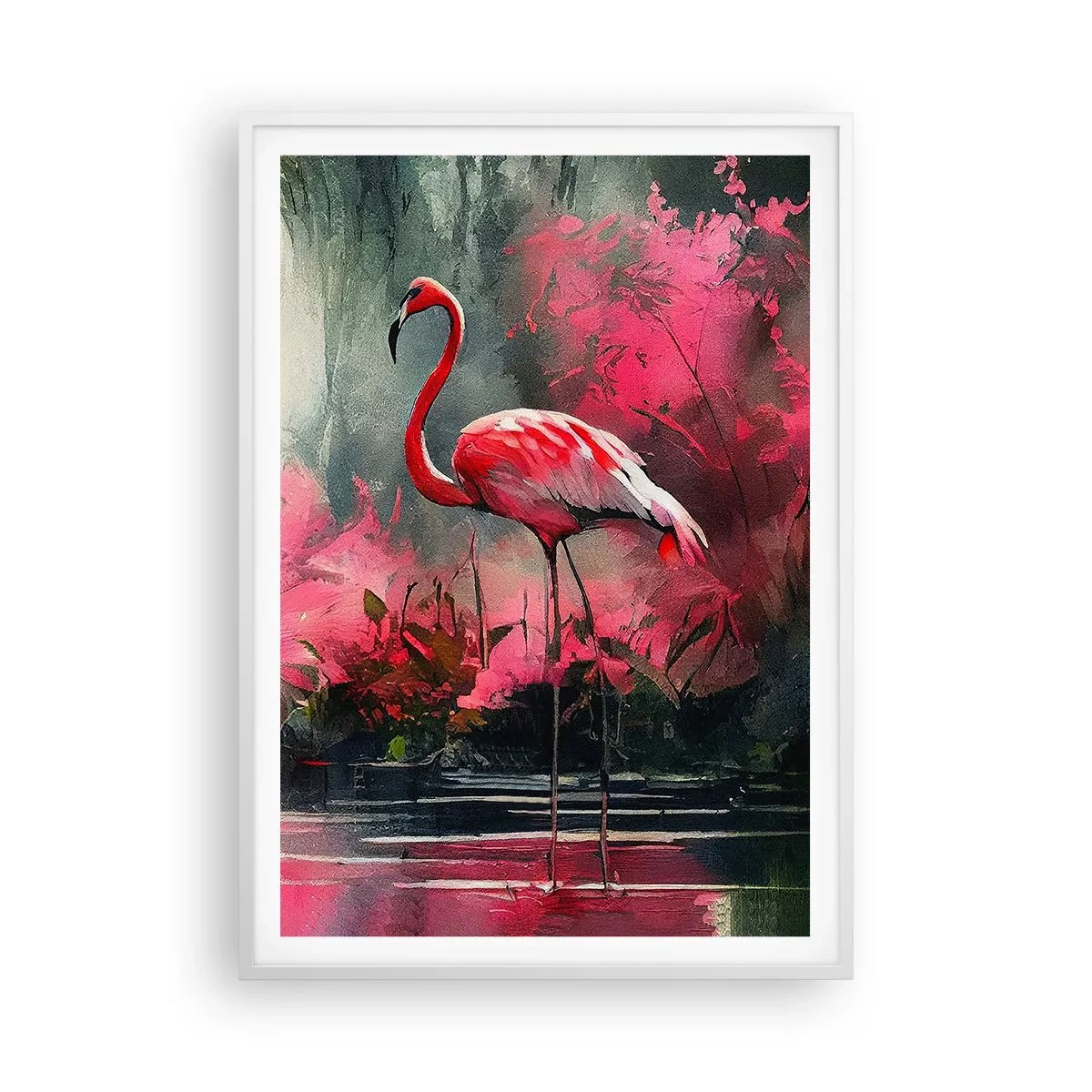 Poster în ramă albă - O lecție de farmec natural - 70x100 cm