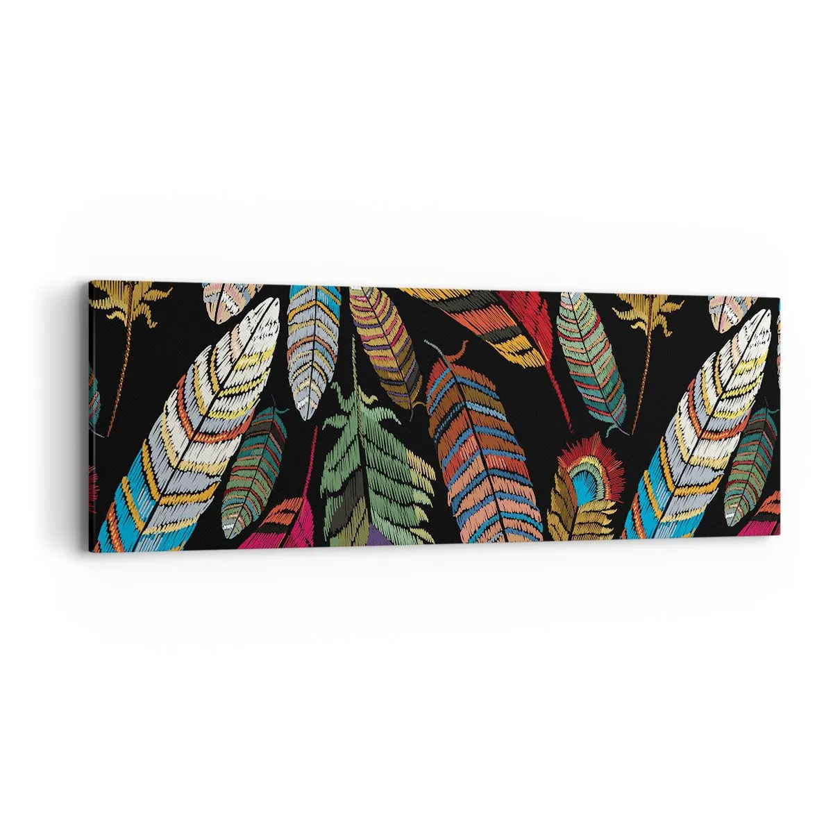 Tablou pe pânză - Carnavalul păsărilor - 90x30 cm