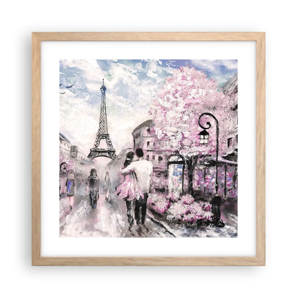 Poster în ramă de stejar deschis - Dacă ar fi să te îndrăgostești, atunci doar de... - 40x40 cm