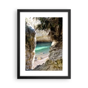 Poster în ramă neagră - Golful turcoaz - 30x40 cm