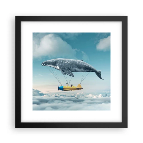 Poster în ramă neagră - De ce nu? - 30x30 cm