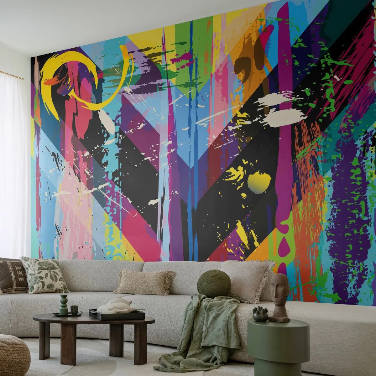 Tapet Autoadeziv Deluxe Sticker - De sus în jos - Abstracția, Bucată, Grafică - 250x175 cm