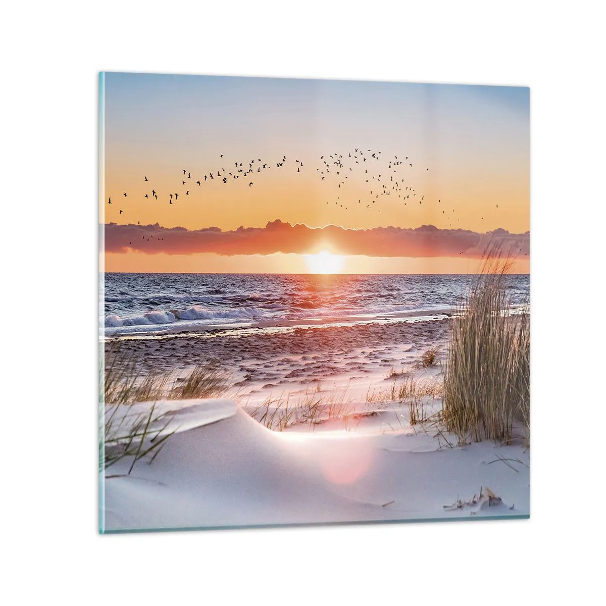 Tablou pe sticlă - Peisaj orizontal - 70x70 cm