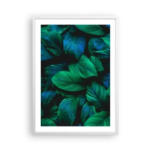 Poster în ramă albă - Traficul verde - 50x70 cm