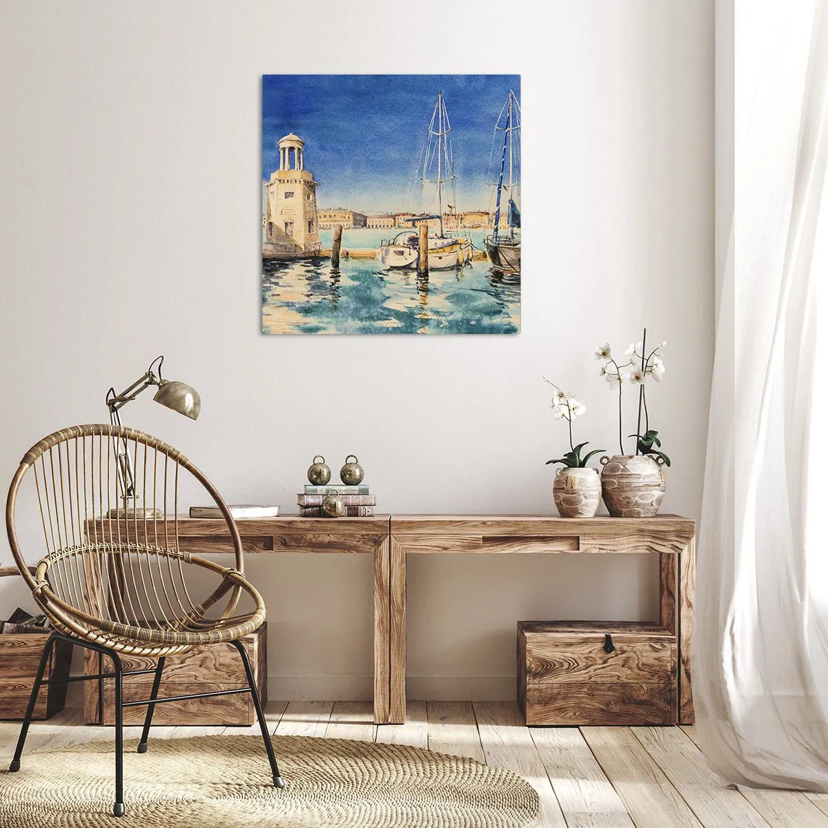 Tablou pe pânză - Laguna însorită - 60x60 cm