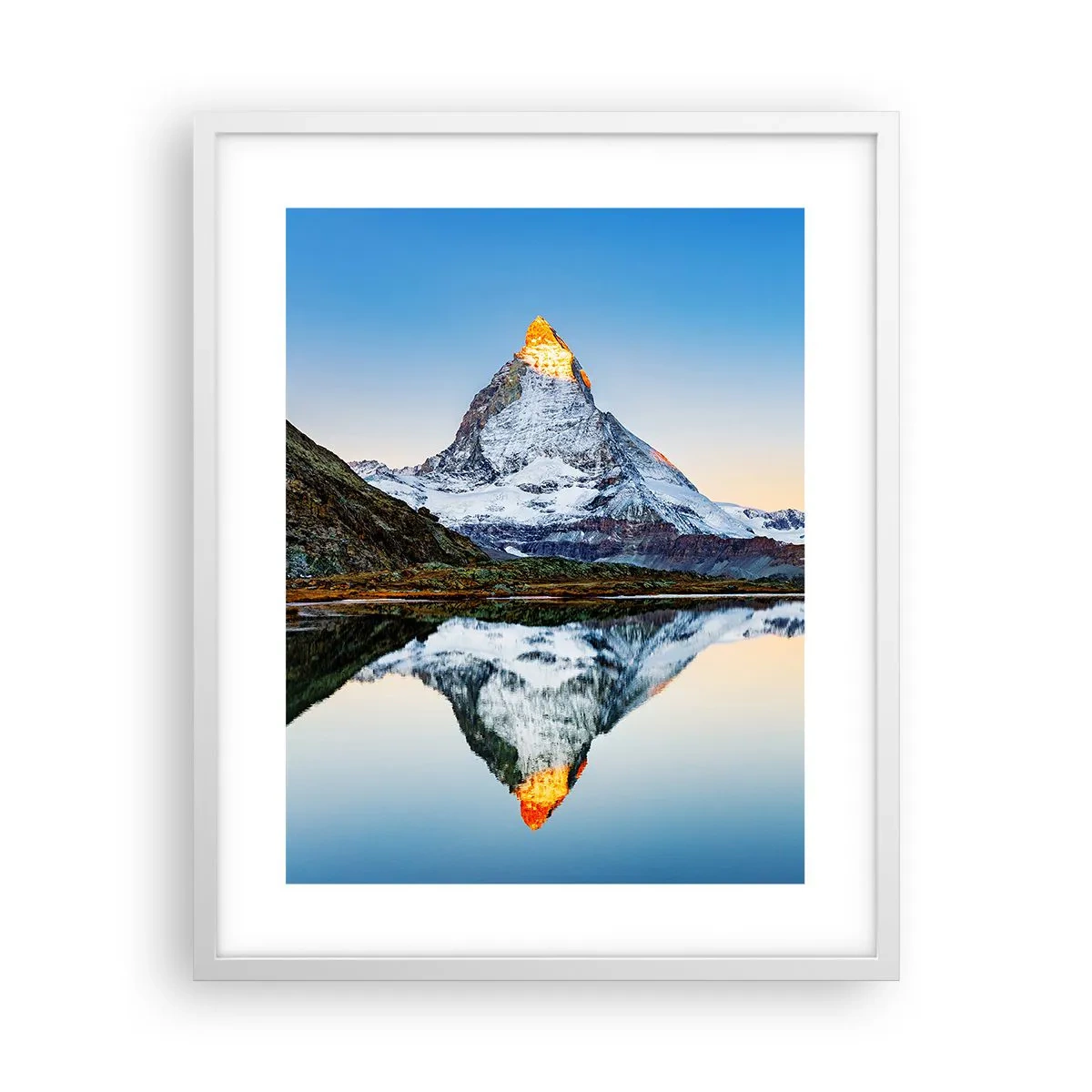 Poster în ramă albă - Două lumi - 40x50 cm