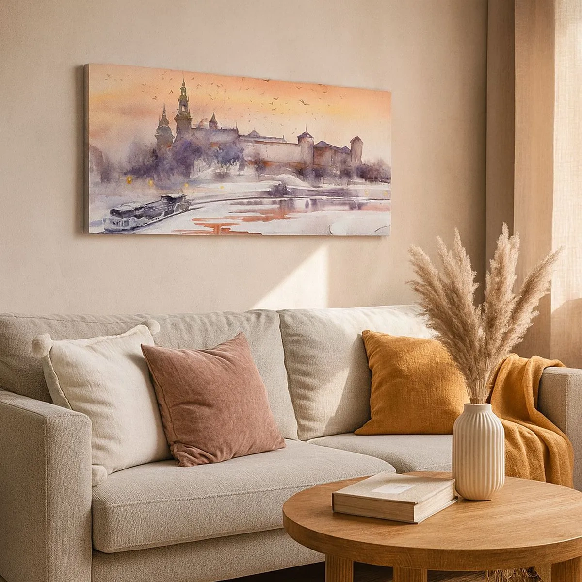 Tablou pe pânză - Apus de soare regal - 100x40 cm