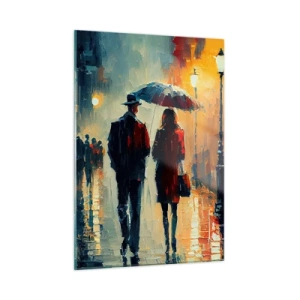 Tablou pe sticlă - Poveste de dragoste urbană - 50x70 cm