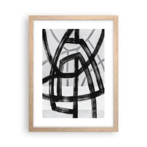 Poster în ramă de stejar deschis - Construind adâncimea - 30x40 cm