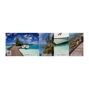 Mostră tapet Premium Canvas - Și totuși paradisul există - Peisaj, Paradis, Mare - 100x30 cm