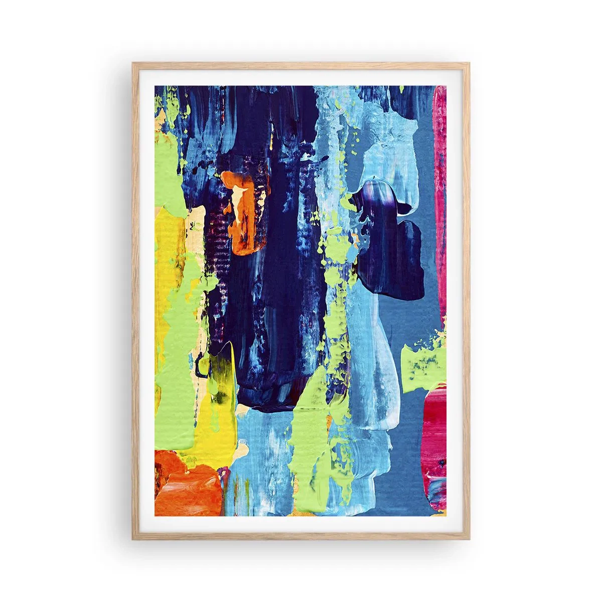 Poster în ramă de stejar deschis - Viața este frumoasă! - 70x100 cm