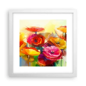 Poster în ramă albă - Nu numai roșu - 30x30 cm