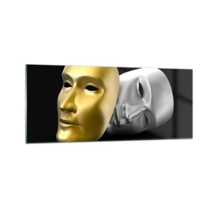 Tablou pe sticlă - Viața este teatru - 100x40 cm
