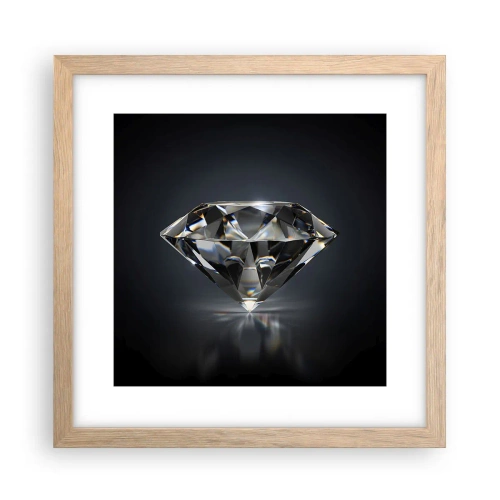 Poster în ramă de stejar deschis - Best girls friend - 30x30 cm