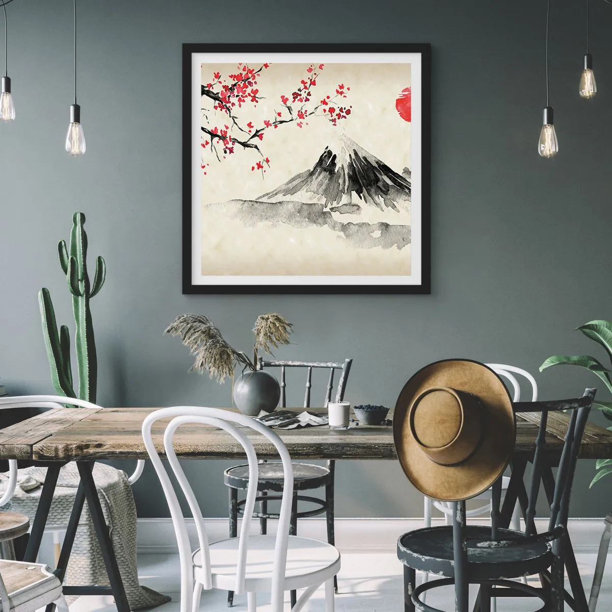 Poster în ramă neagră - Îndrăgostește-te de Japonia - 30x30 cm