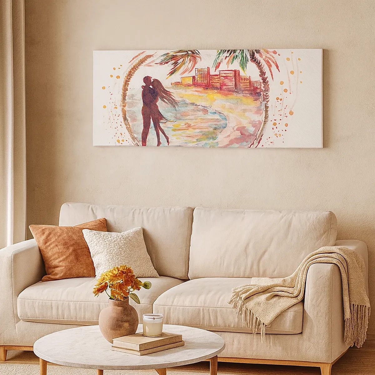 Tablou pe pânză - Vacanța romantică - 30x30 cm