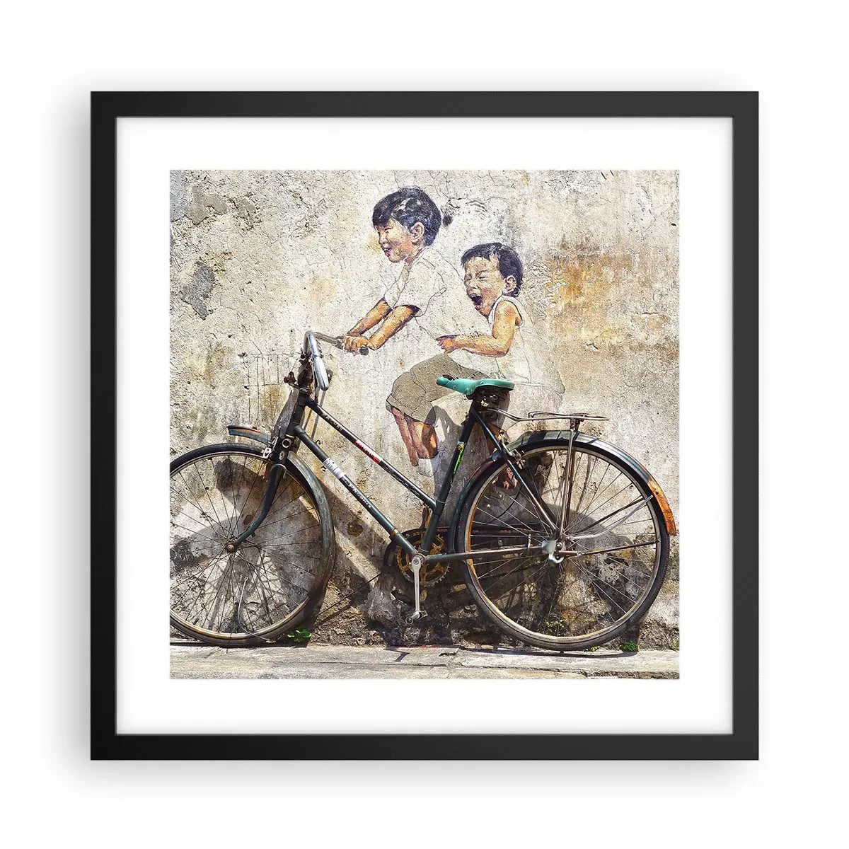 Poster în ramă neagră - Adevărat sau fals? - 40x40 cm