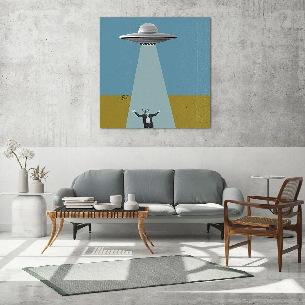 Tablou pe sticlă - Întâlnire de gradul III - 30x30 cm