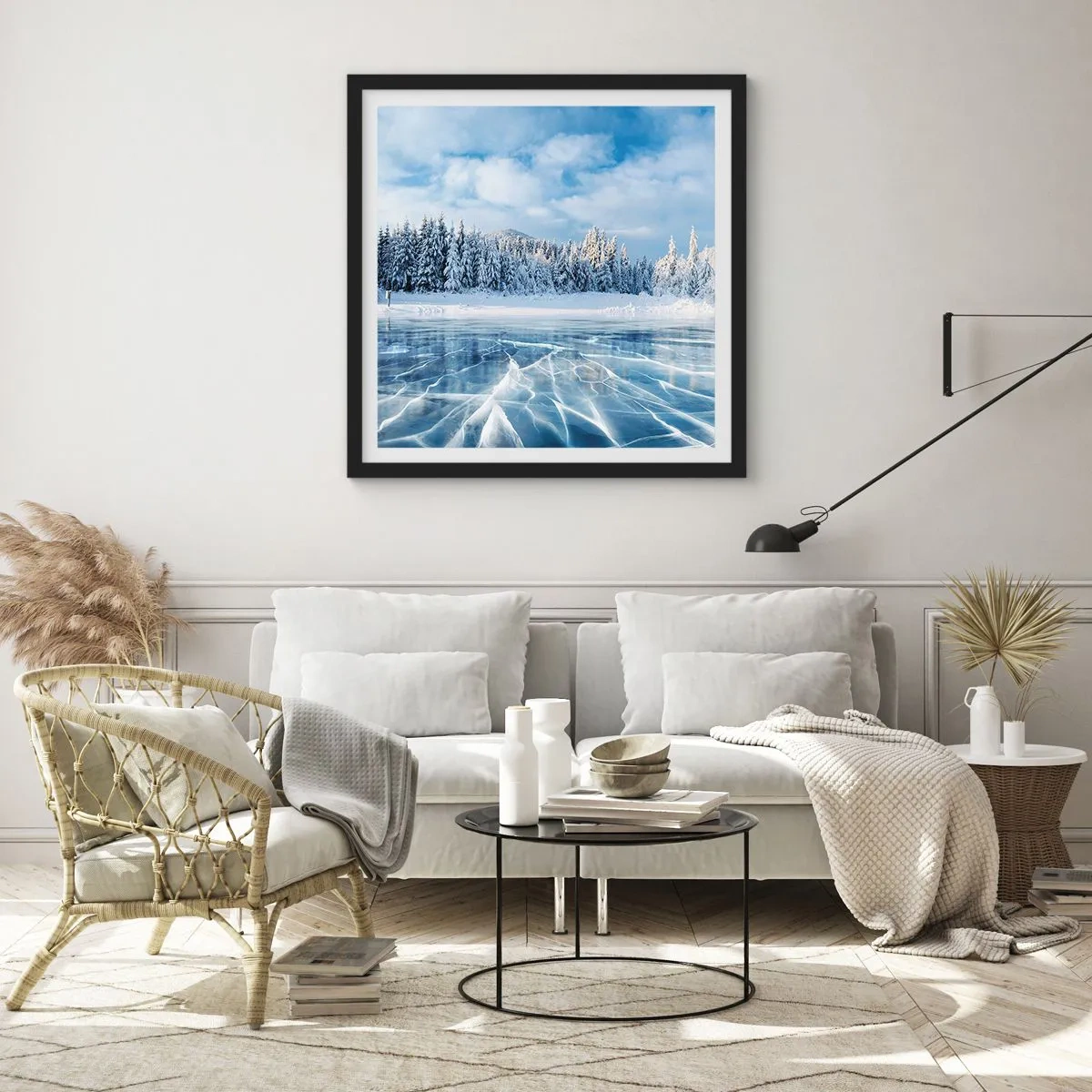 Poster în ramă neagră - O priveliște orbitoare și cristalină - 30x30 cm