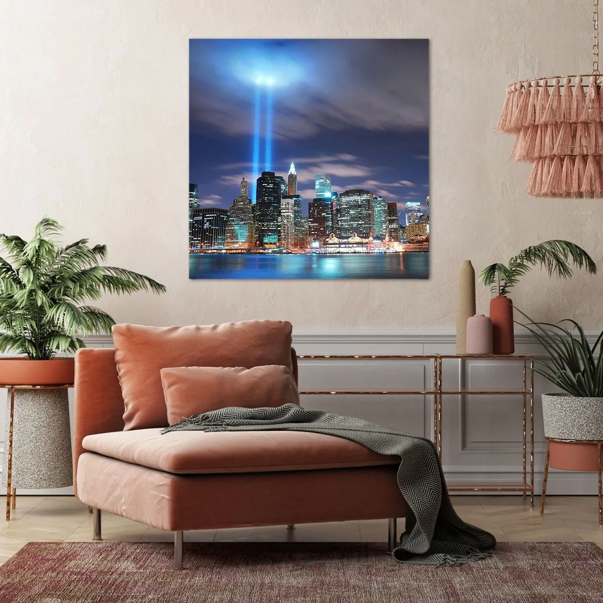 Tablou pe pânză - Întinde-te spre cer cu lumină - 50x50 cm