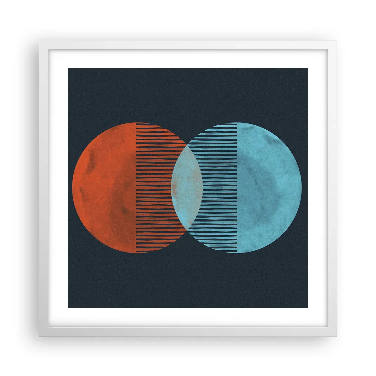 Poster în ramă albă - Fantezie astronomică - 50x50 cm