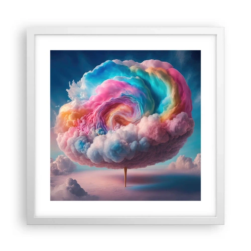 Poster în ramă albă - Visul unui parc de distracții - 40x40 cm