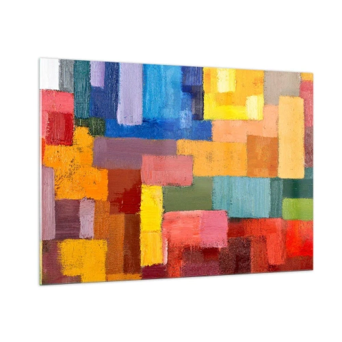 Tablou pe sticlă - Fiecare diferită, toate colorate - 100x70 cm