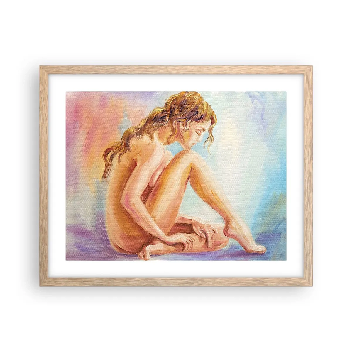 Poster în ramă de stejar deschis - Gest de tinerețe - 50x40 cm