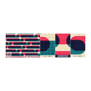 Mostră tapet autocolant Deluxe Sticker - Înăuntru și înainte - Abstracția, Bucată, Artă Modernă - 100x30 cm