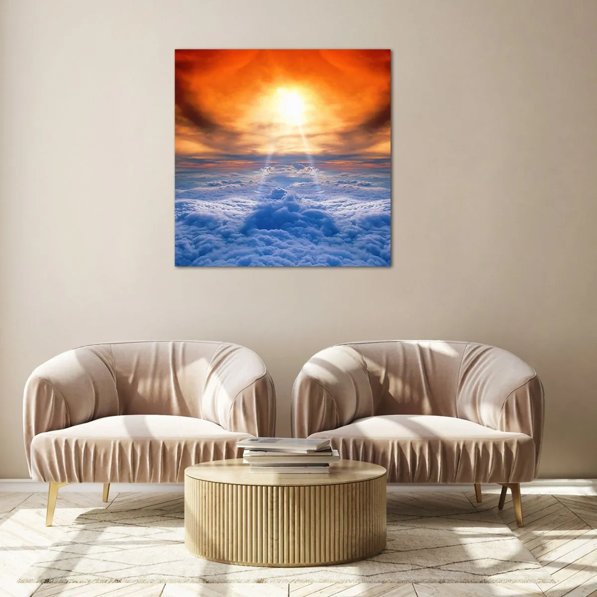 Tablou pe sticlă - Peisaj mistic - 60x60 cm