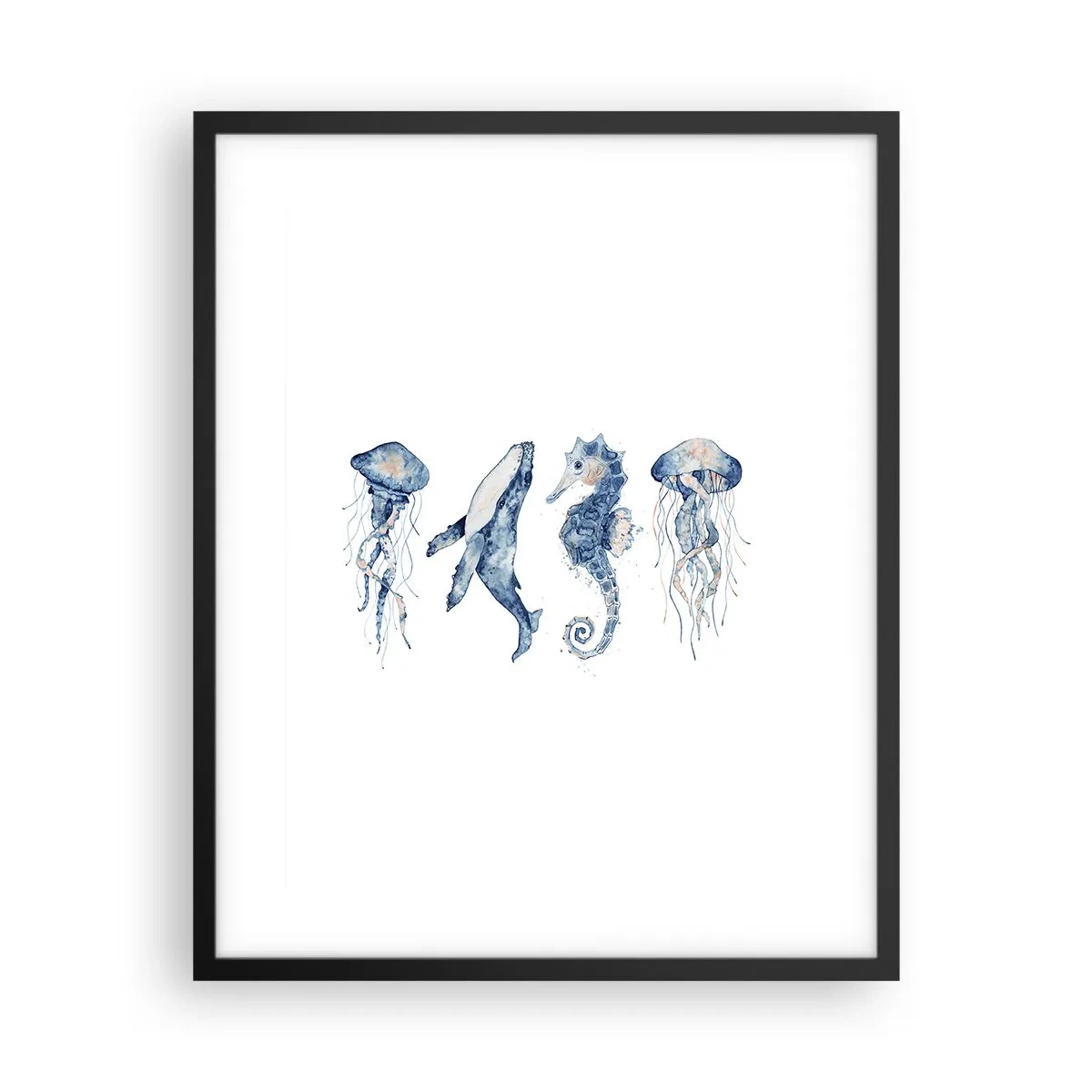 Poster în ramă neagră - Fauna marină sălbatică - 40x50 cm