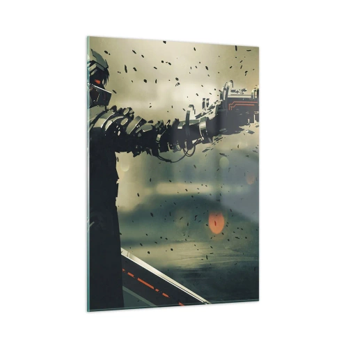 Tablou pe sticlă - Armă letală - propriul tău Terminator - 50x70 cm