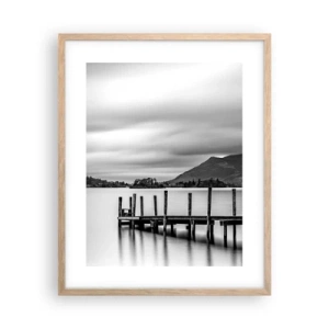 Poster în ramă de stejar deschis - Blândețe și putere - 40x50 cm